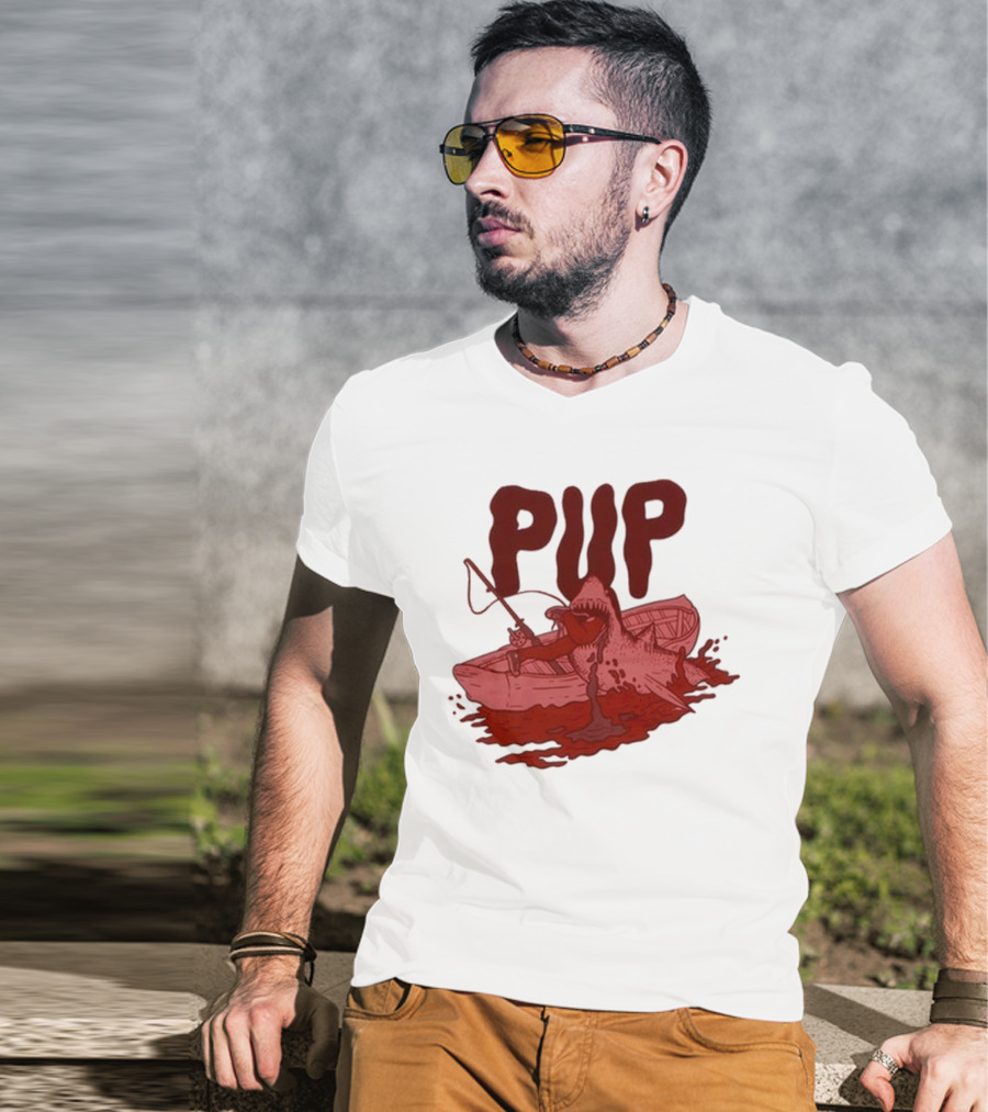PUP Shark Attack Boat T-Shirt