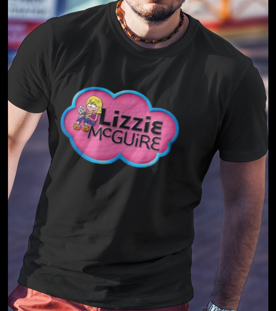 Lizzie McGuire Pink Cloud Cartoon T-Shirt