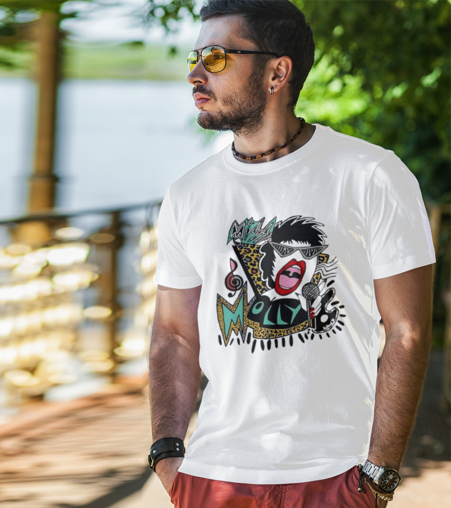 Miss Molly 90s Vintage Leopard Print Music Vibes T-Shirt
