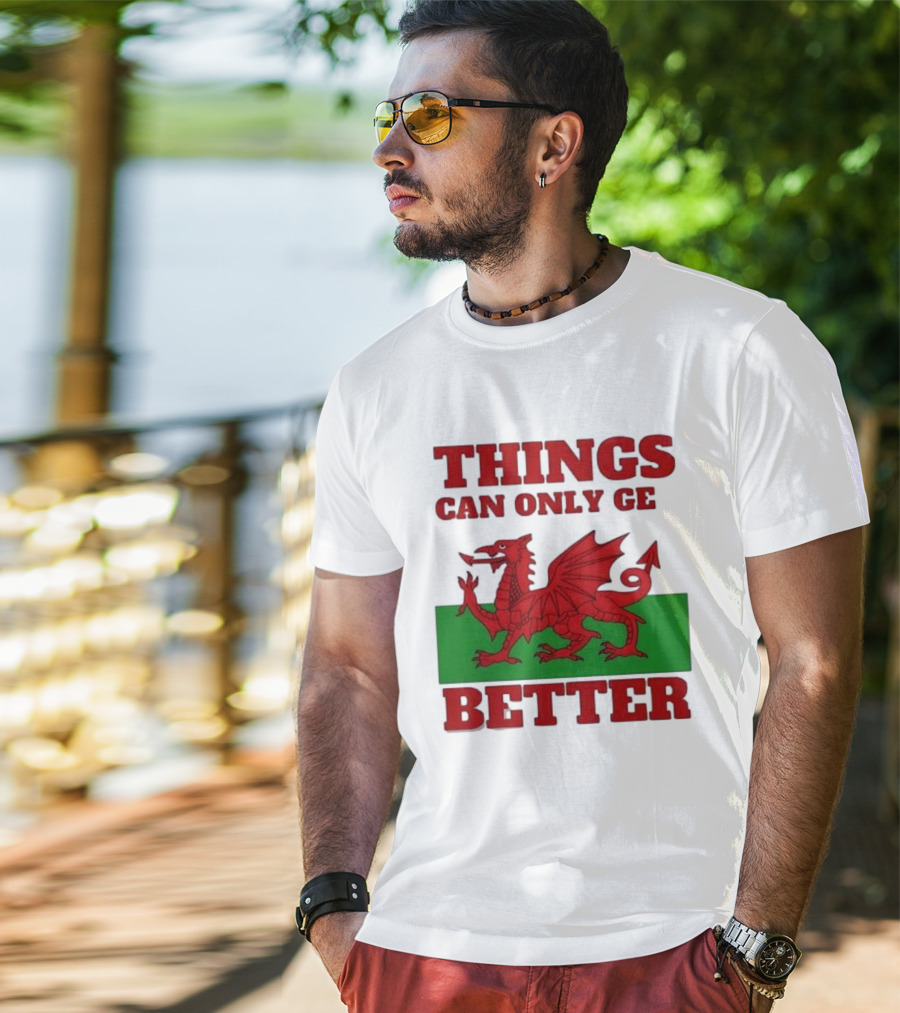 Things Can Only Get Better Welsh Dragon T-Shirt