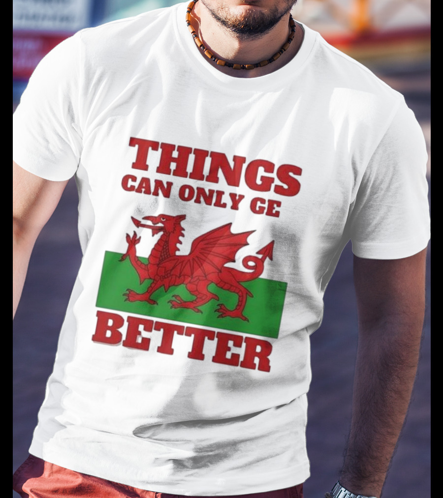 Things Can Only Get Better Welsh Dragon T-Shirt