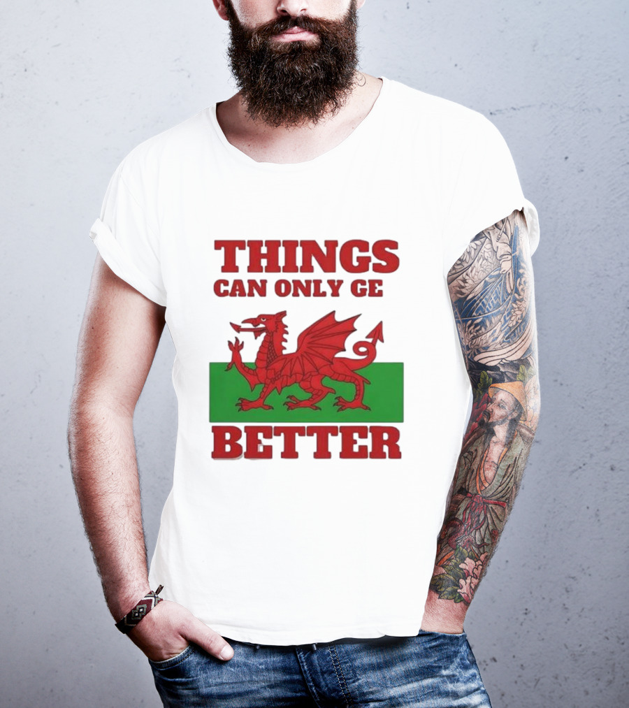 Things Can Only Get Better Welsh Dragon T-Shirt