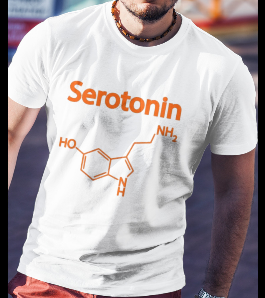 Serotonin Molecule Structure HO NH2 Chemistry T-Shirt