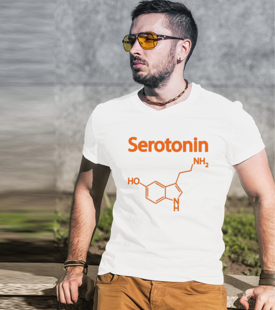 Serotonin Molecule Structure HO NH2 Chemistry T-Shirt