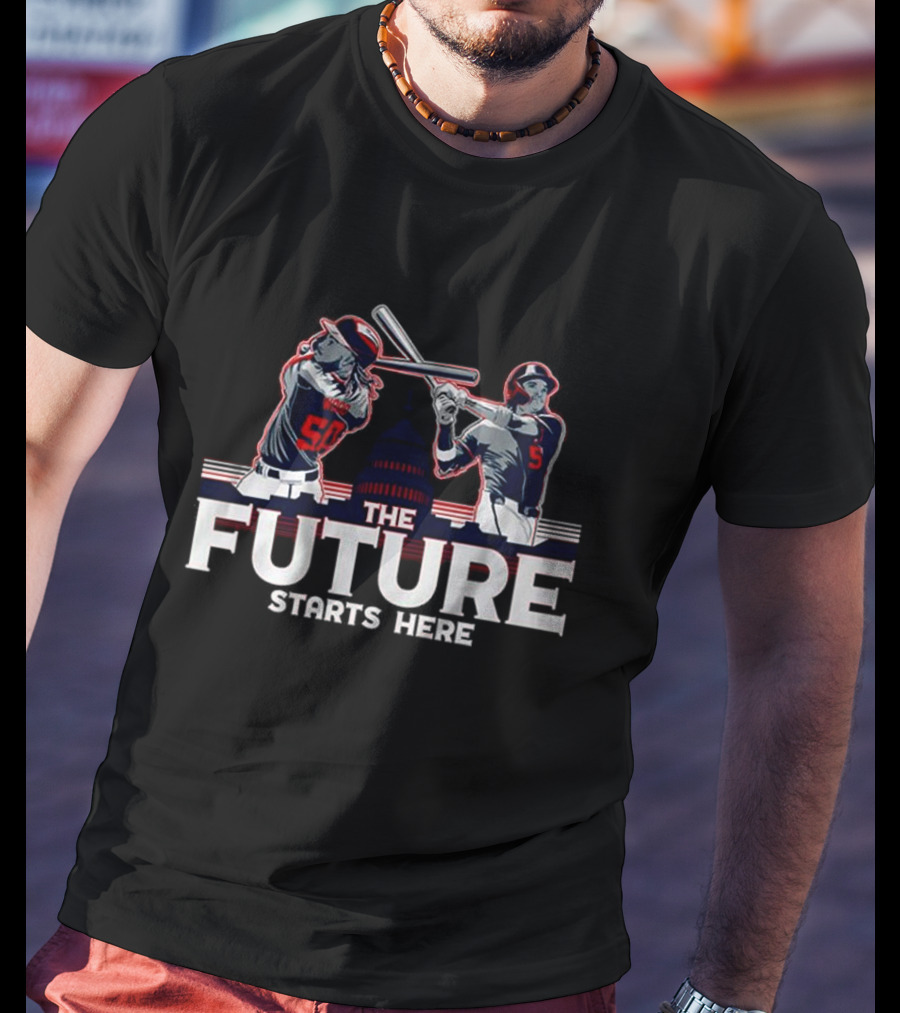 The Future Starts Here James Wood Cj Abrams Baseball Capitol Iconic Moment T-Shirt