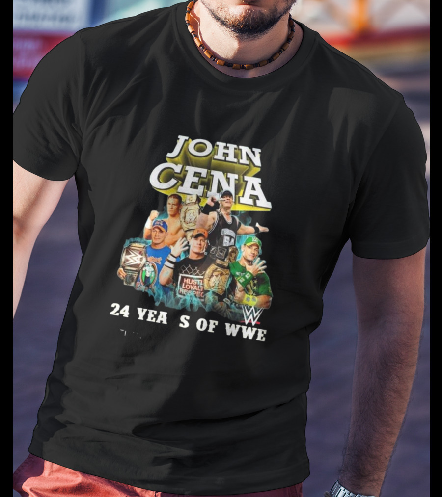 John Cena WWE Legacy 24 Years 2001-2025 Champion T-Shirt