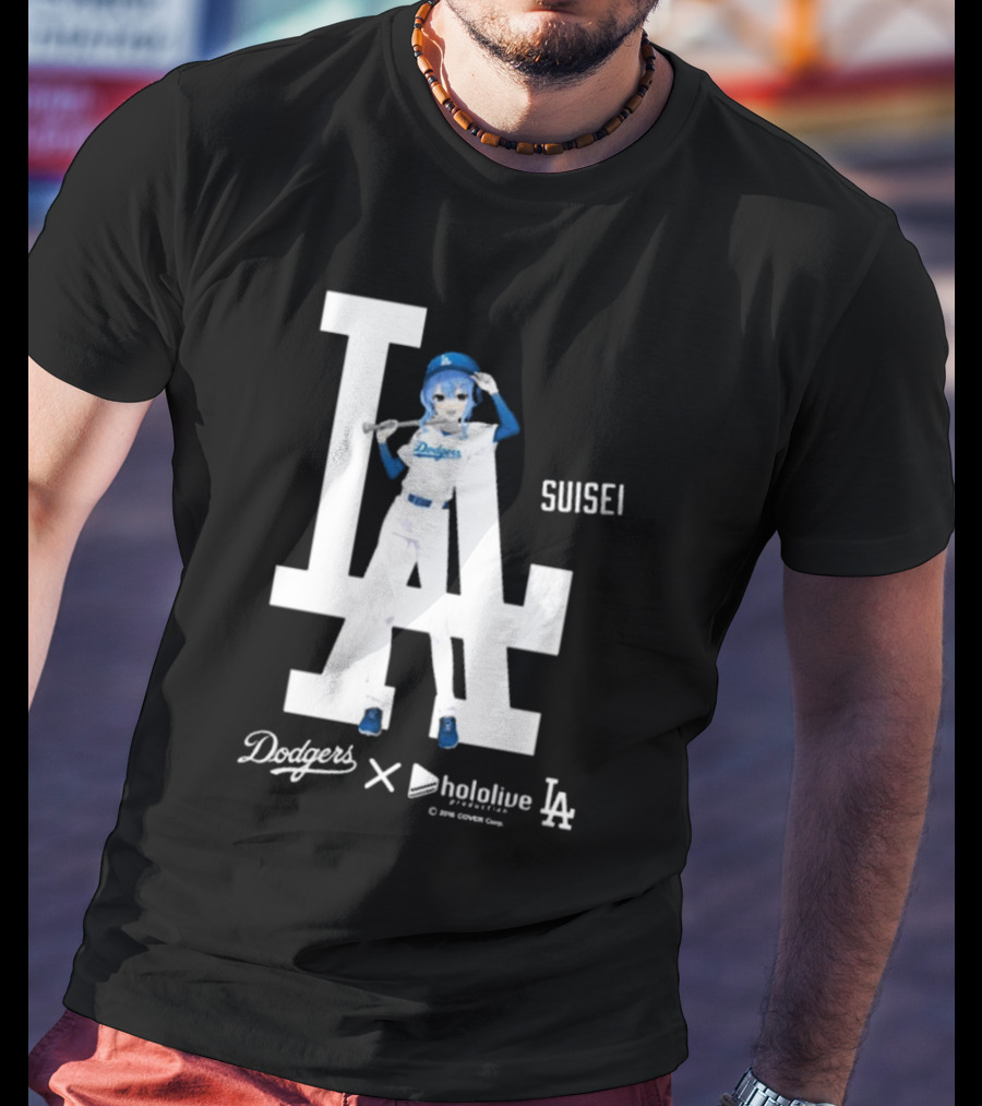 Dodgers X Hololive Suisei LA Collaboration T-Shirt