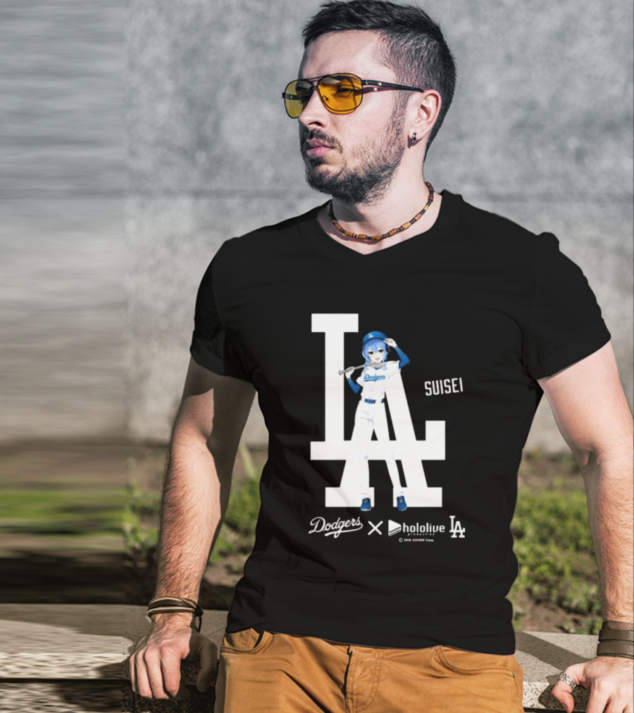 Dodgers X Hololive Suisei LA Collaboration T-Shirt