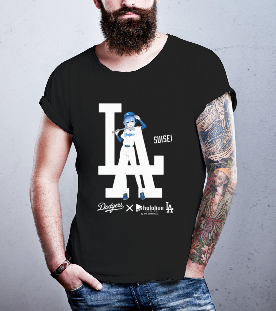 Dodgers X Hololive Suisei LA Collaboration T-Shirt