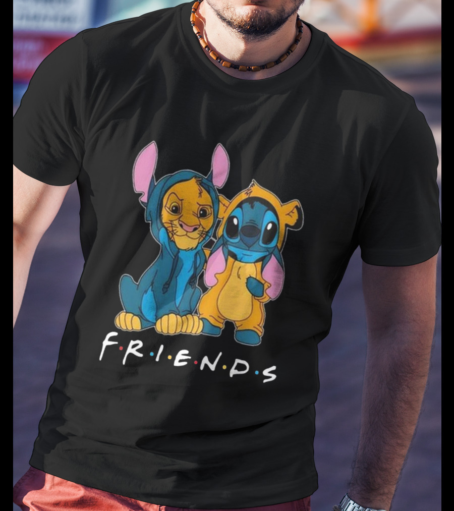Friends Stitch And Lion King Disney Fusion T-Shirt