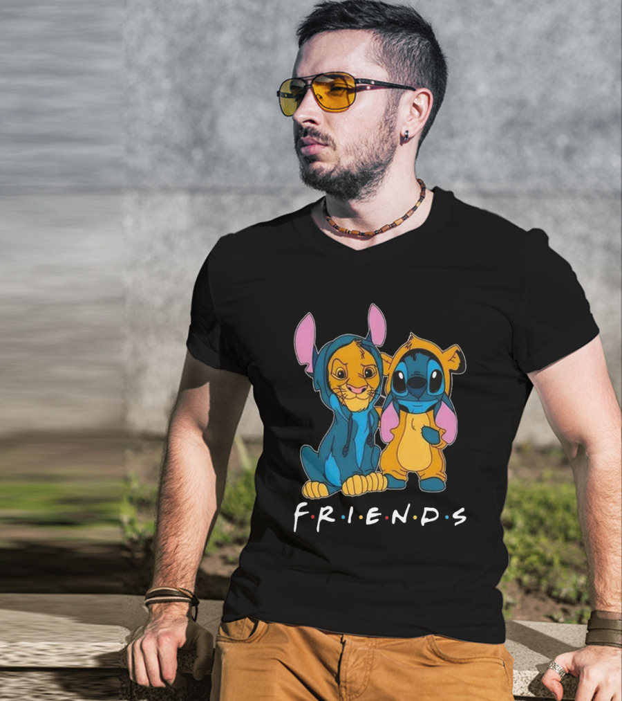 Friends Stitch And Lion King Disney Fusion T-Shirt