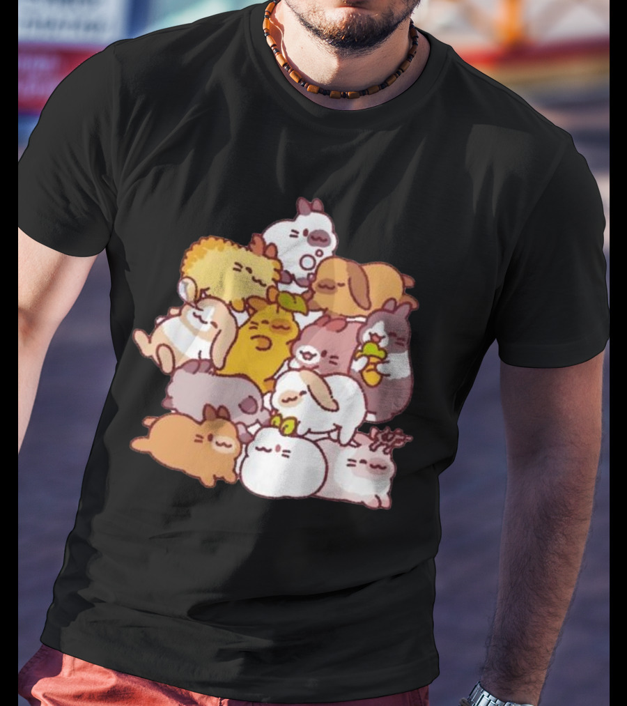 Bunny Pile Usagi Shima Cozy Rabbit Stack T-Shirt