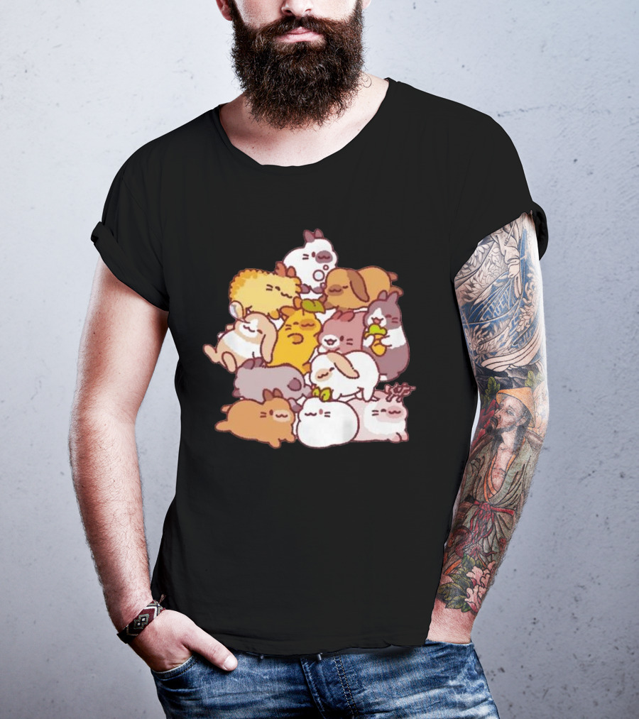 Bunny Pile Usagi Shima Cozy Rabbit Stack T-Shirt