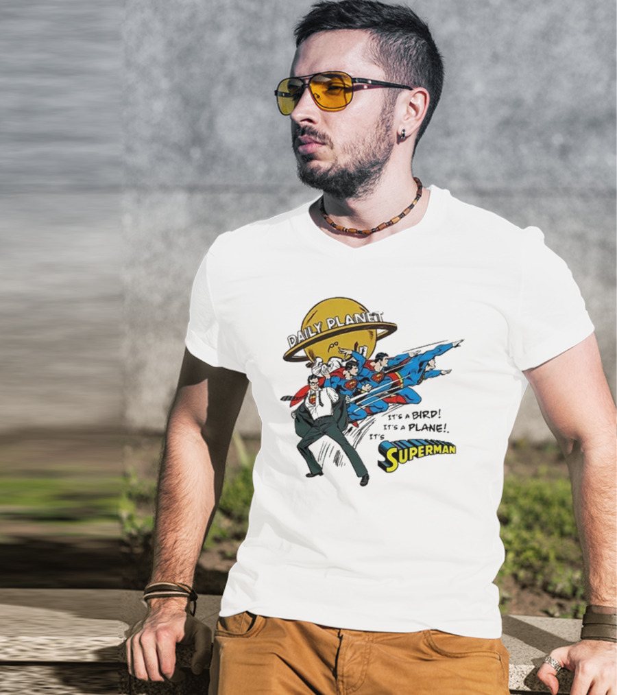 Daily Planet Superman It's A Bird It's A Plane It's Superman T-Shirt