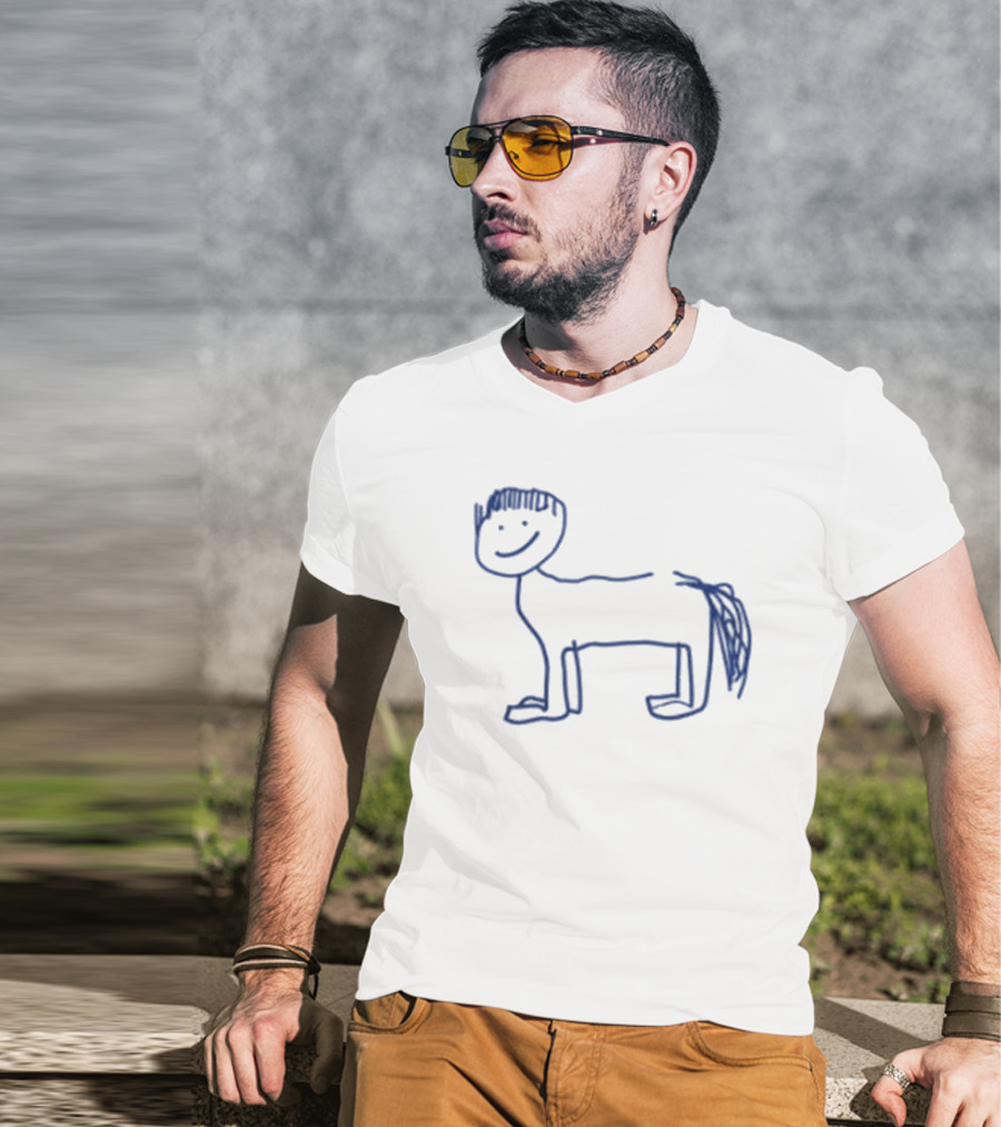 Del Water Gap Horse With Bowl Cut Sketch T-Shirt