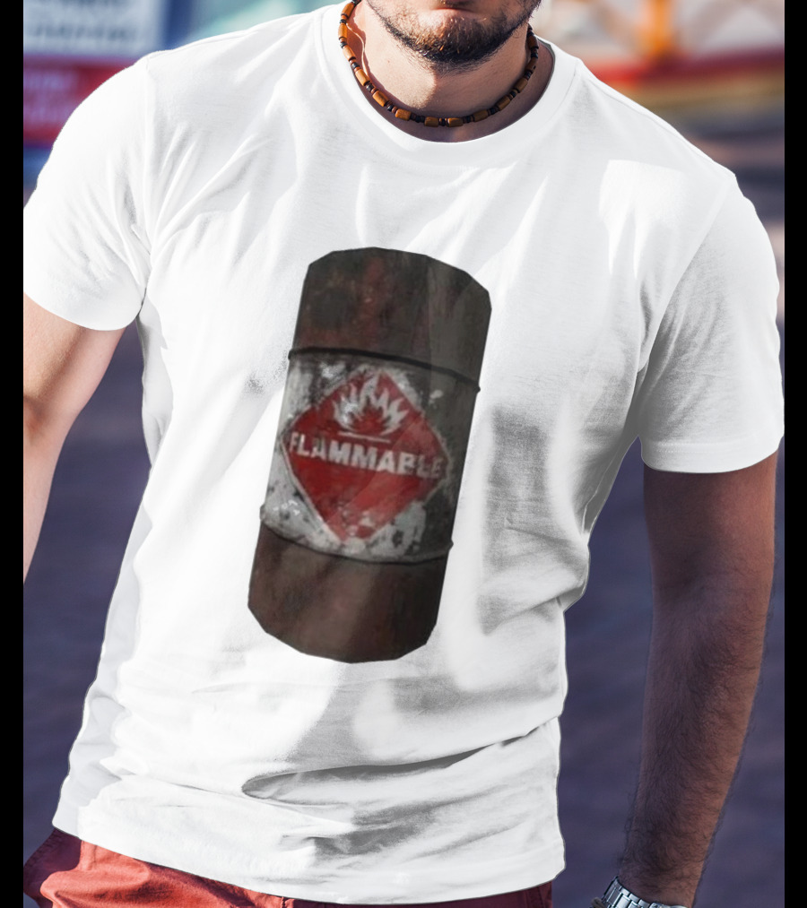 Flammable Barrel Red Hazard T-Shirt