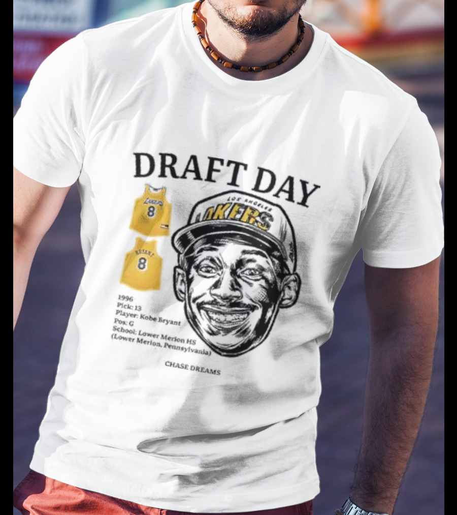 Draft Day 1996 Kobe Bryant Los Angeles Lakers Lower Merion Chase Dreams T-Shirt