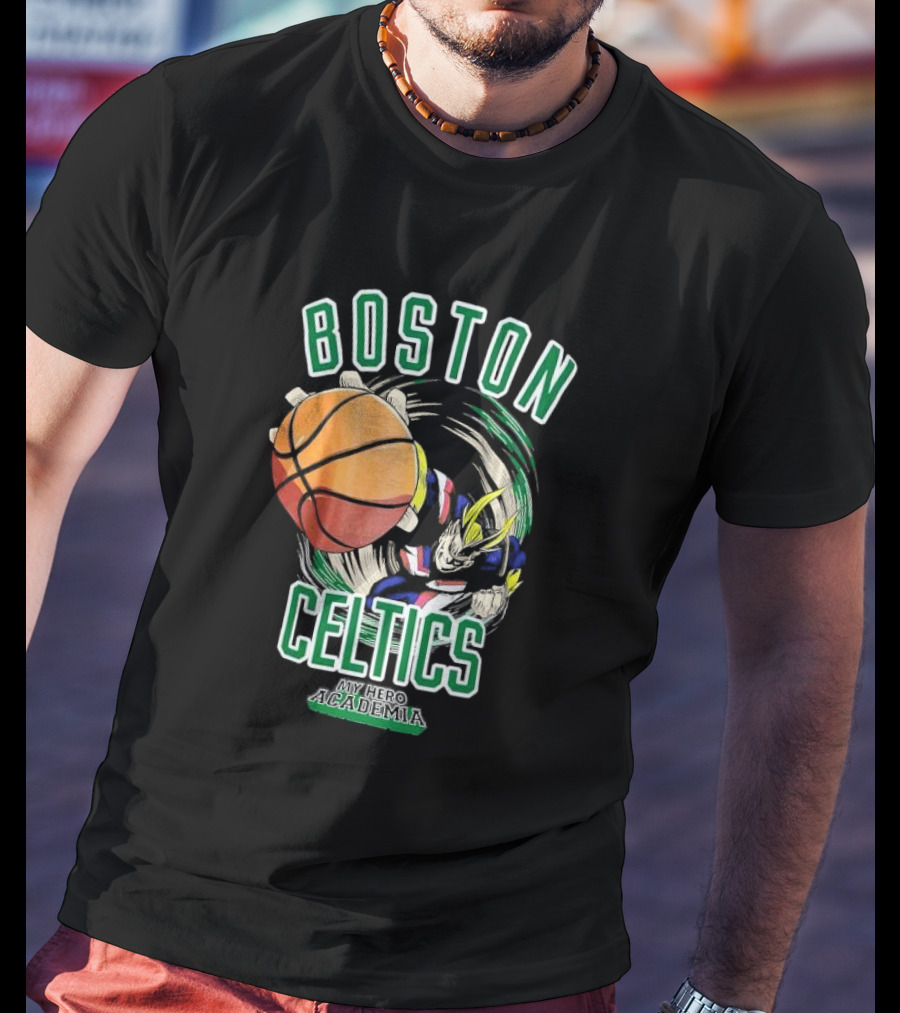Boston Celtics My Hero Academia Basketball Collaboration T-Shirt
