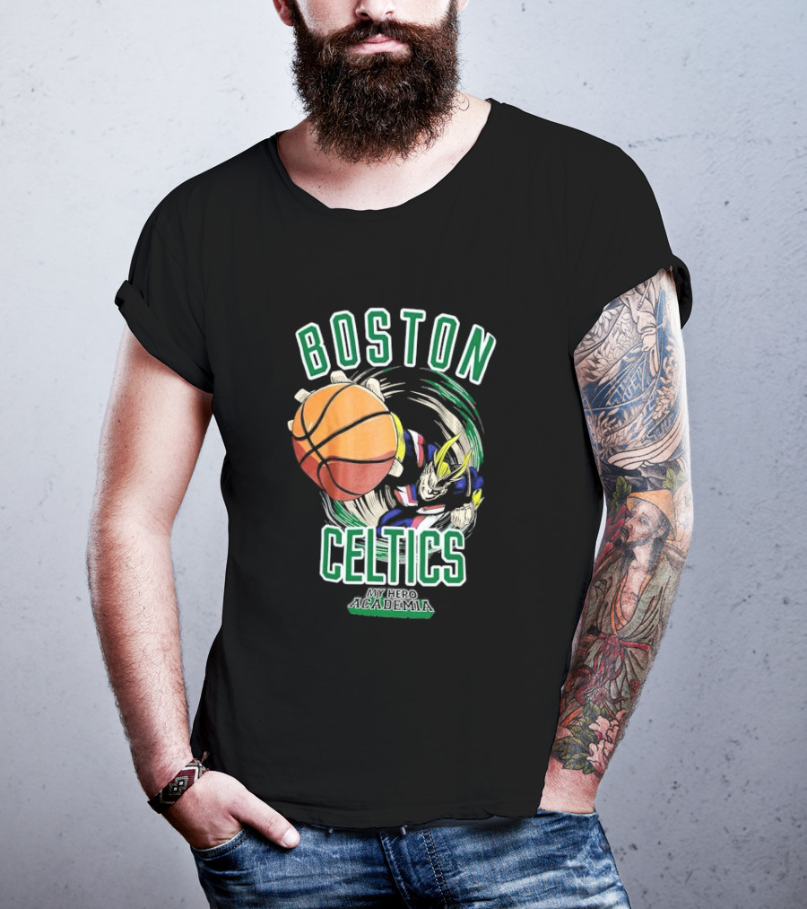 Boston Celtics My Hero Academia Basketball Collaboration T-Shirt