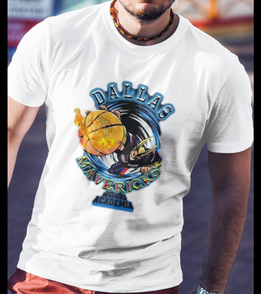 Dallas Mavericks My Hero Academia All Might NBA Collaboration T-Shirt