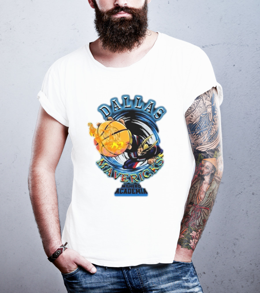 Dallas Mavericks My Hero Academia All Might NBA Collaboration T-Shirt