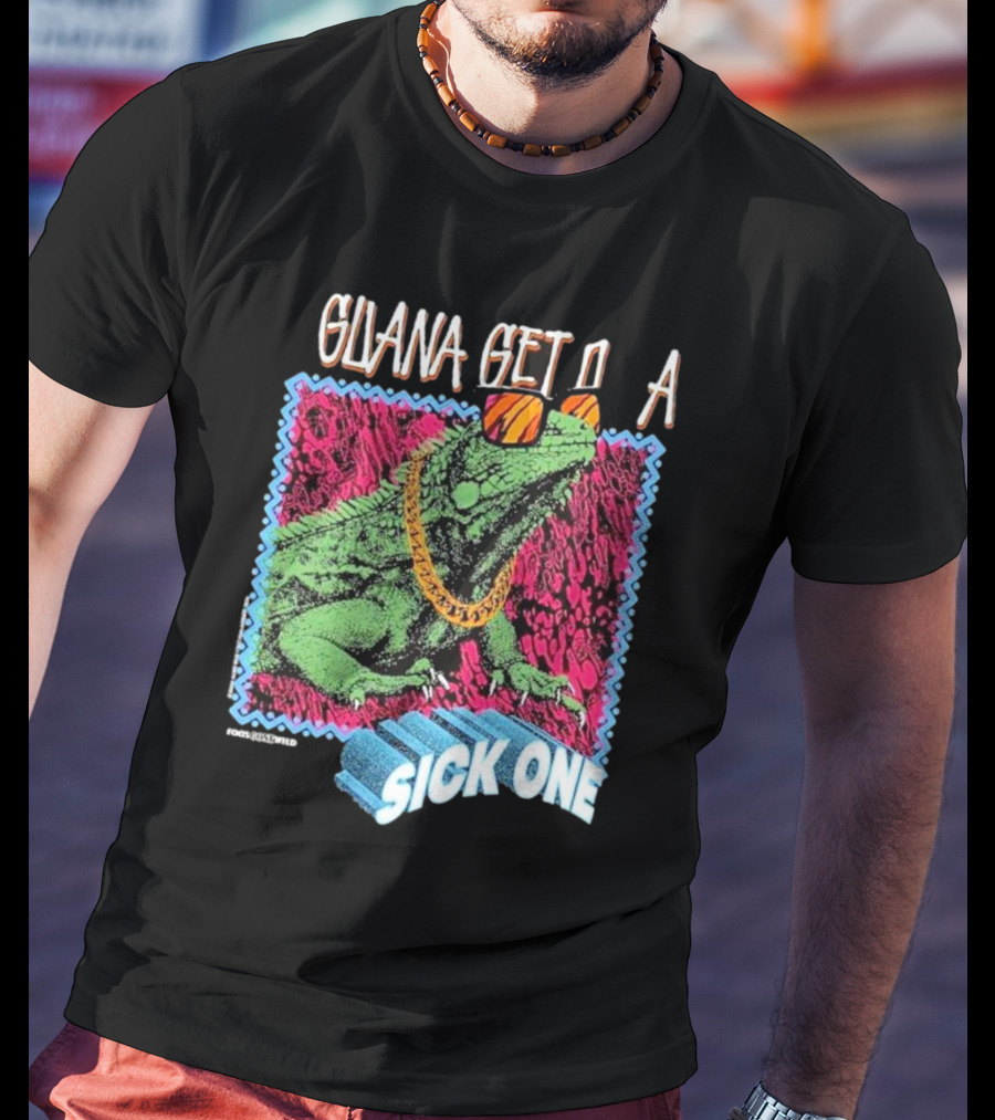Foos Gone Wild Iguana Get On A Sick One With Sunglasses And Gold Chain T-Shirt