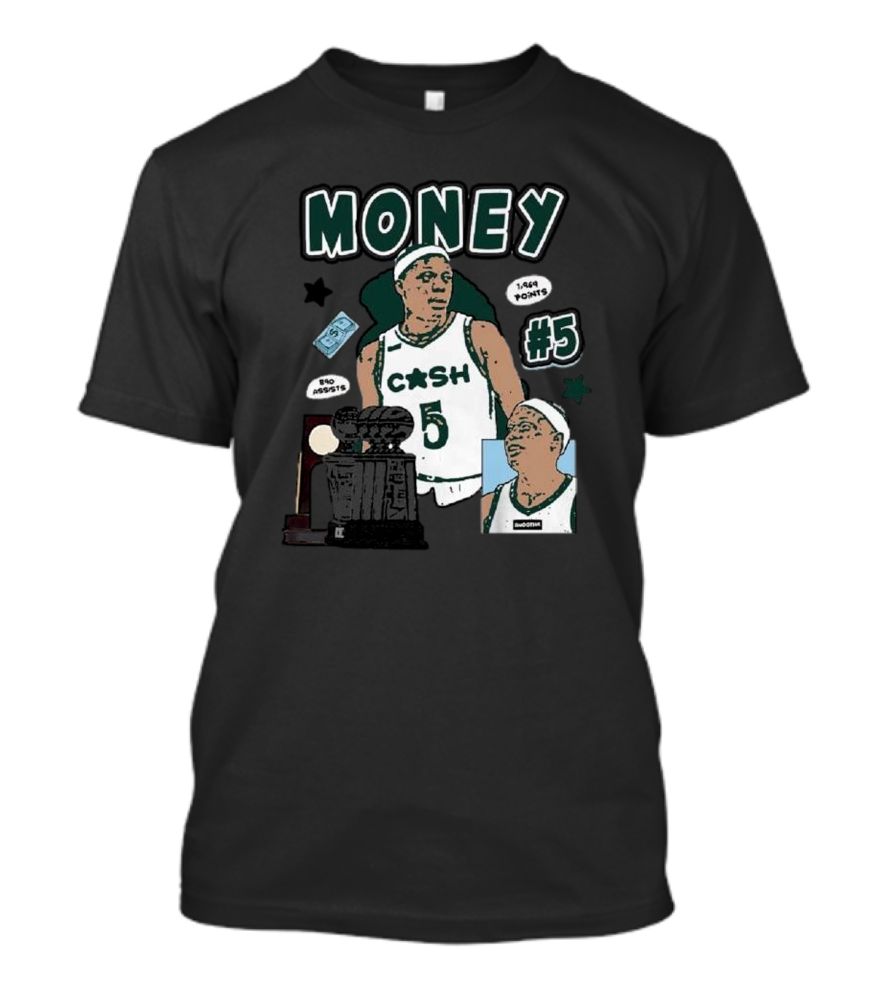 Money Cash #5 Michigan State Basketball 1,944 Points Pro Assists T-Shirt