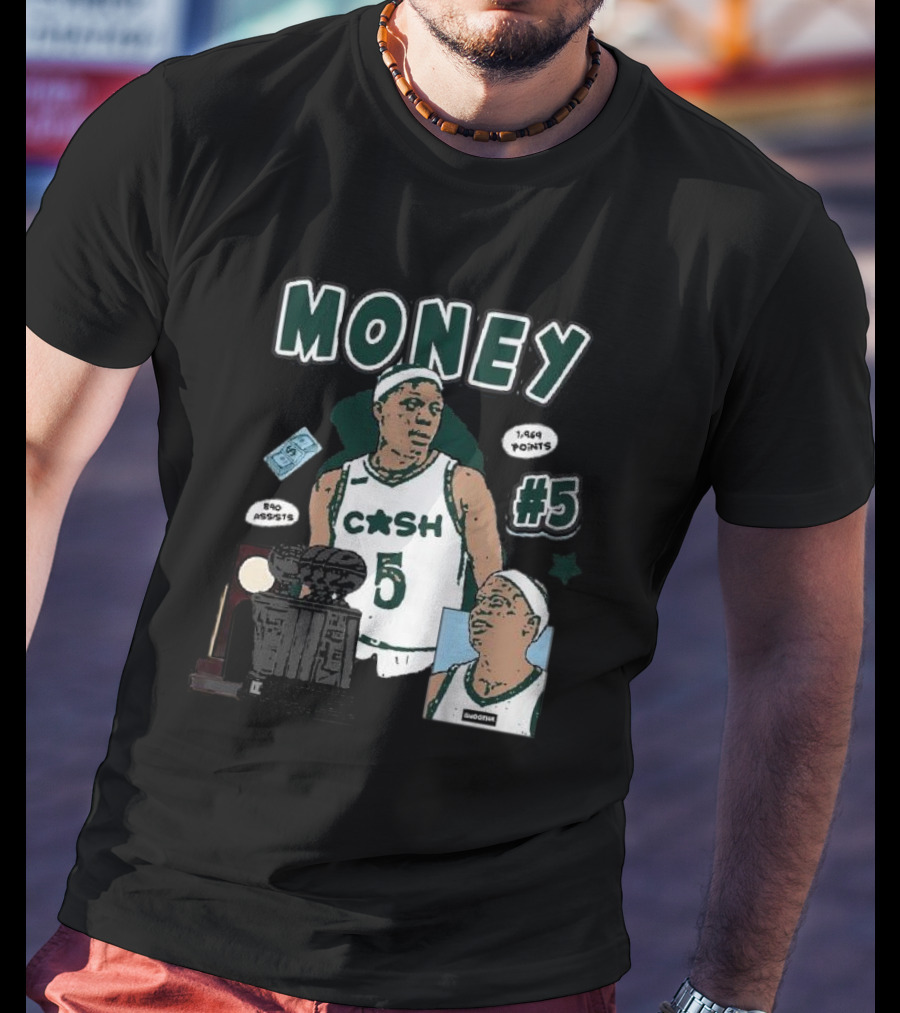 Money Cash #5 Michigan State Basketball 1,944 Points Pro Assists T-Shirt