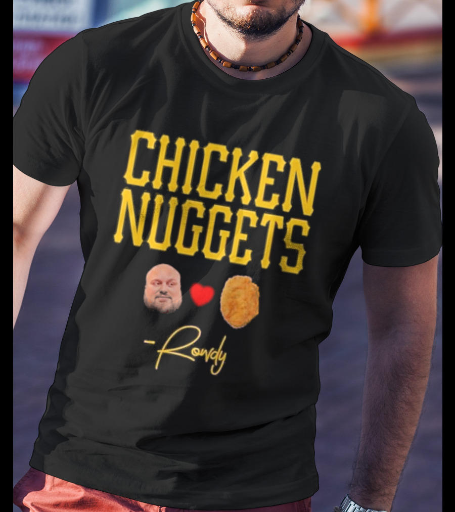 Rowdy Heart Face Chicken Nuggets T-Shirt