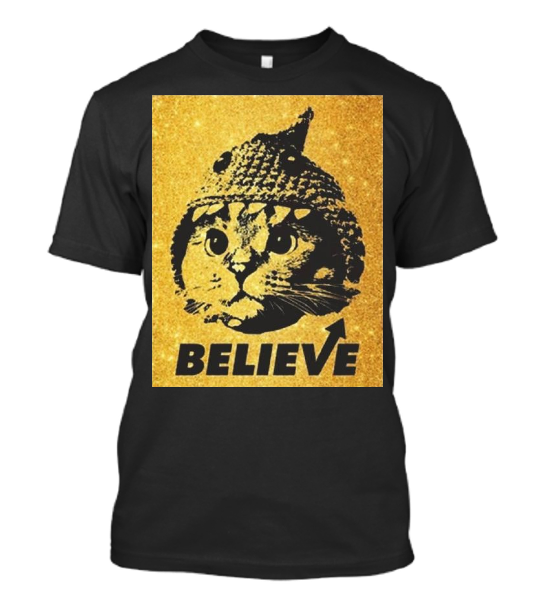 Believe Shark Cat Solana Gold T-Shirt