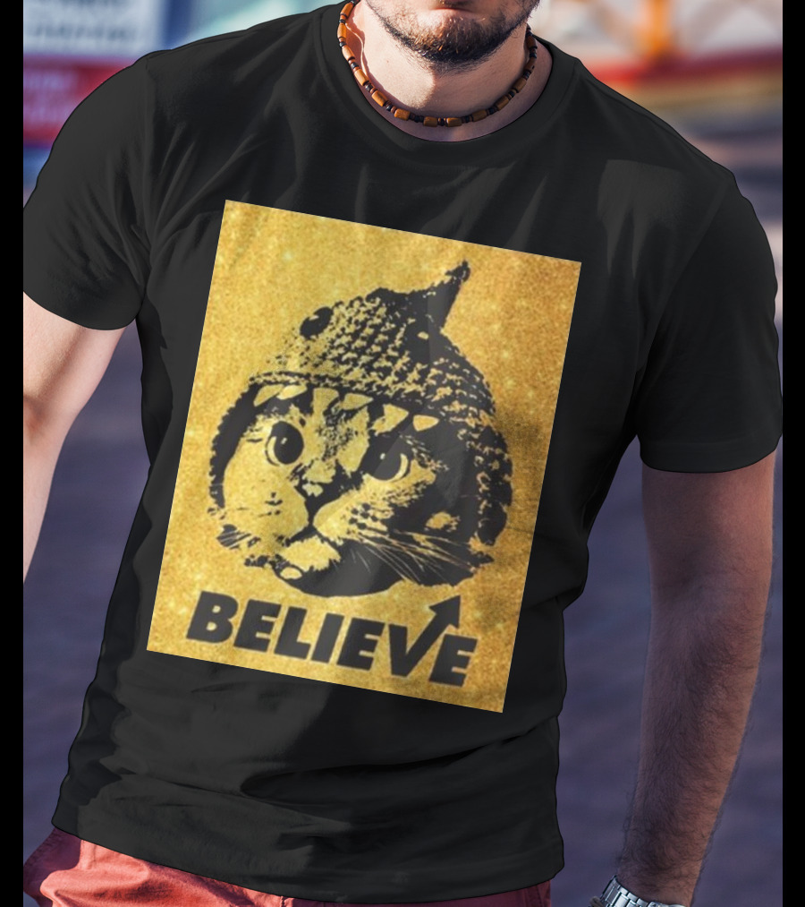 Believe Shark Cat Solana Gold T-Shirt