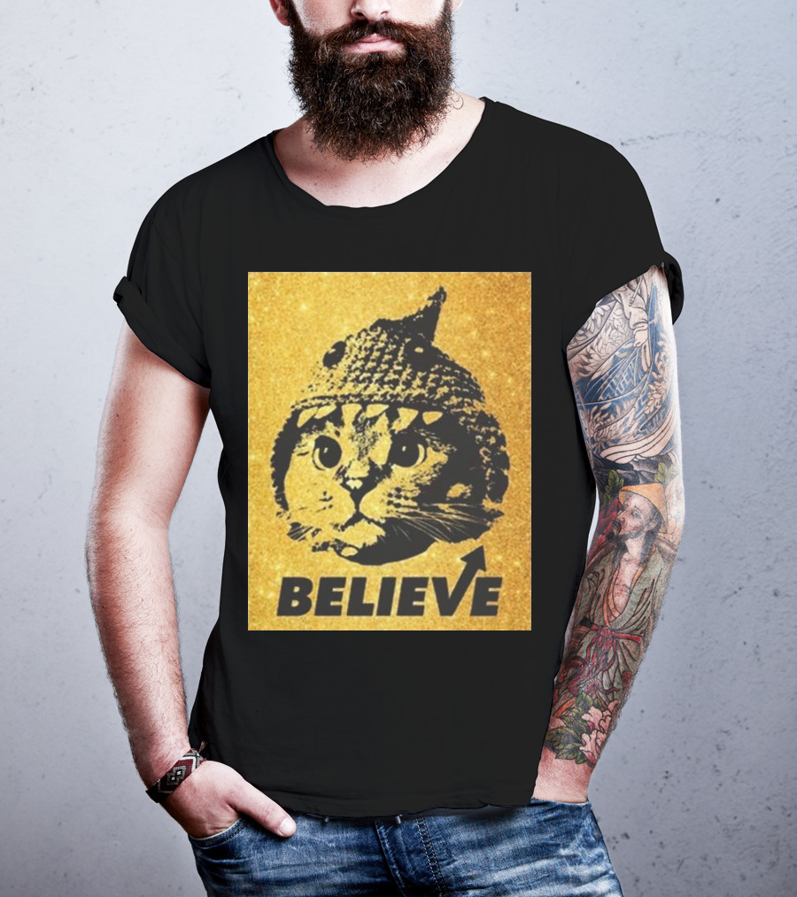 Believe Shark Cat Solana Gold T-Shirt