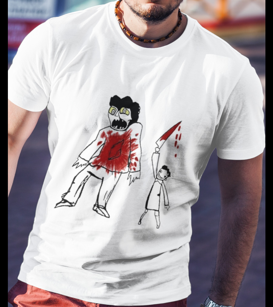 Suitably Grim Argento Horror Bloodshed Scene T-Shirt