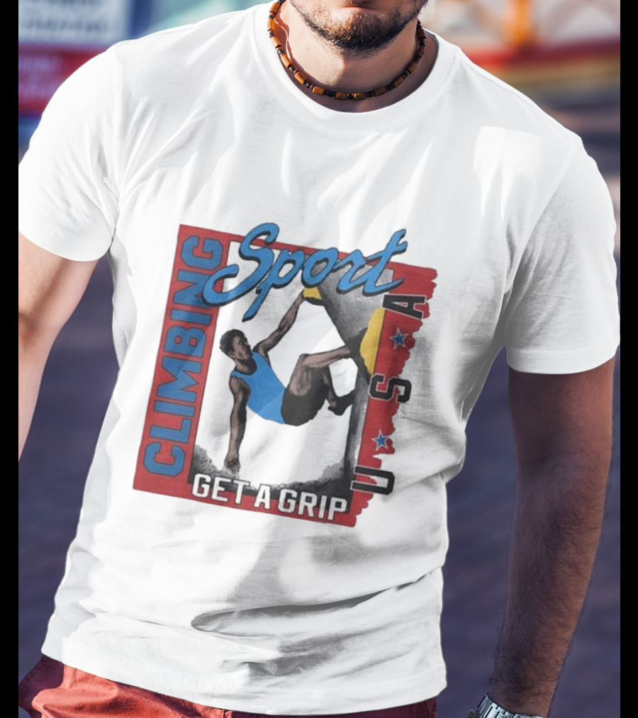 Sport Climbing USA Get A Grip T-Shirt