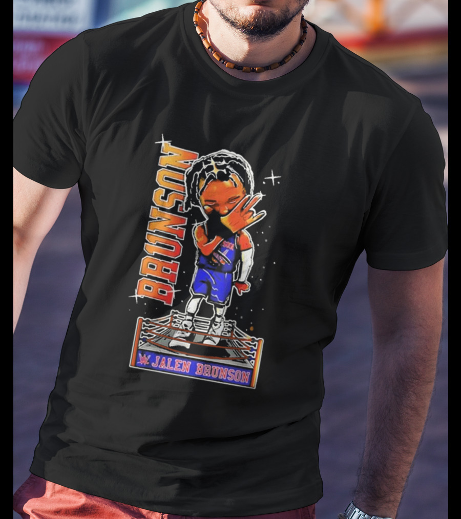 Jalen Brunson Knicks WWE Ring T-Shirt