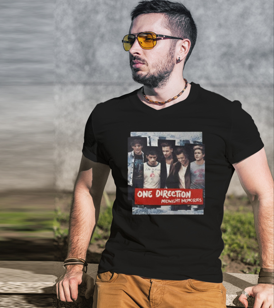 One Direction Midnight Memories Band Photo Collage T-Shirt