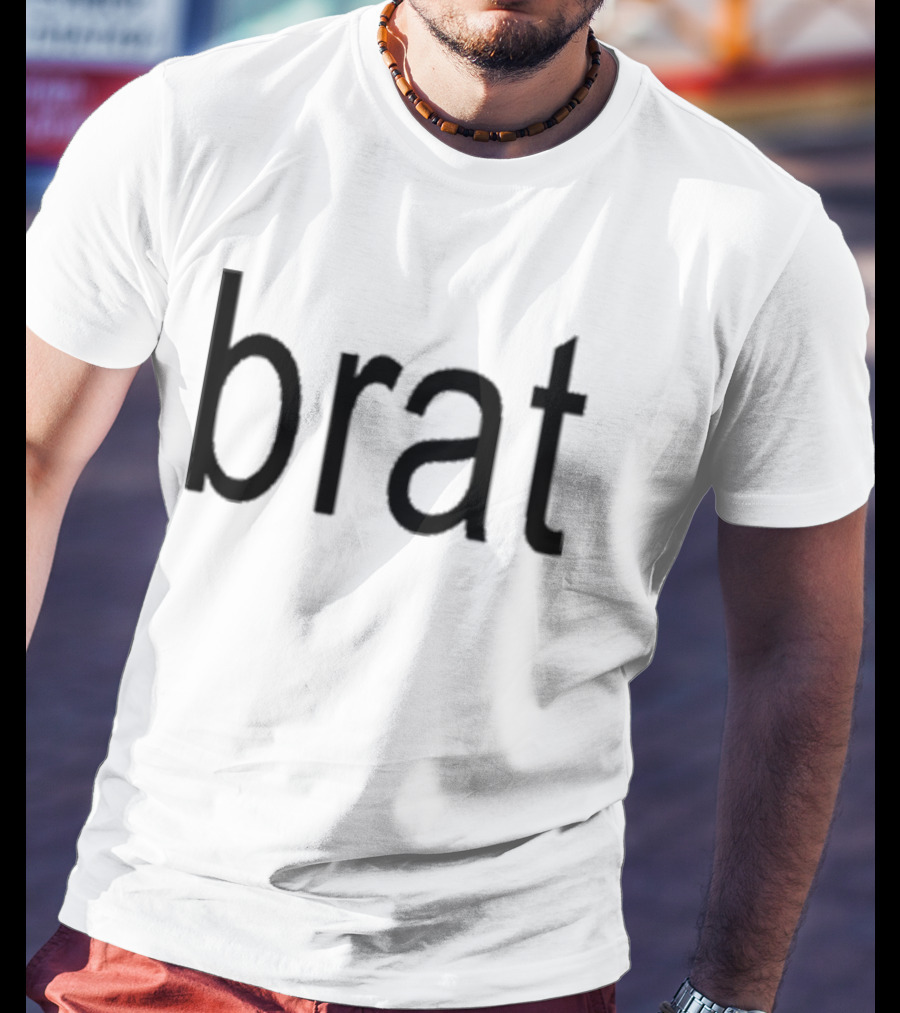 Charli Brat Vlone Brat Text Black T-Shirt