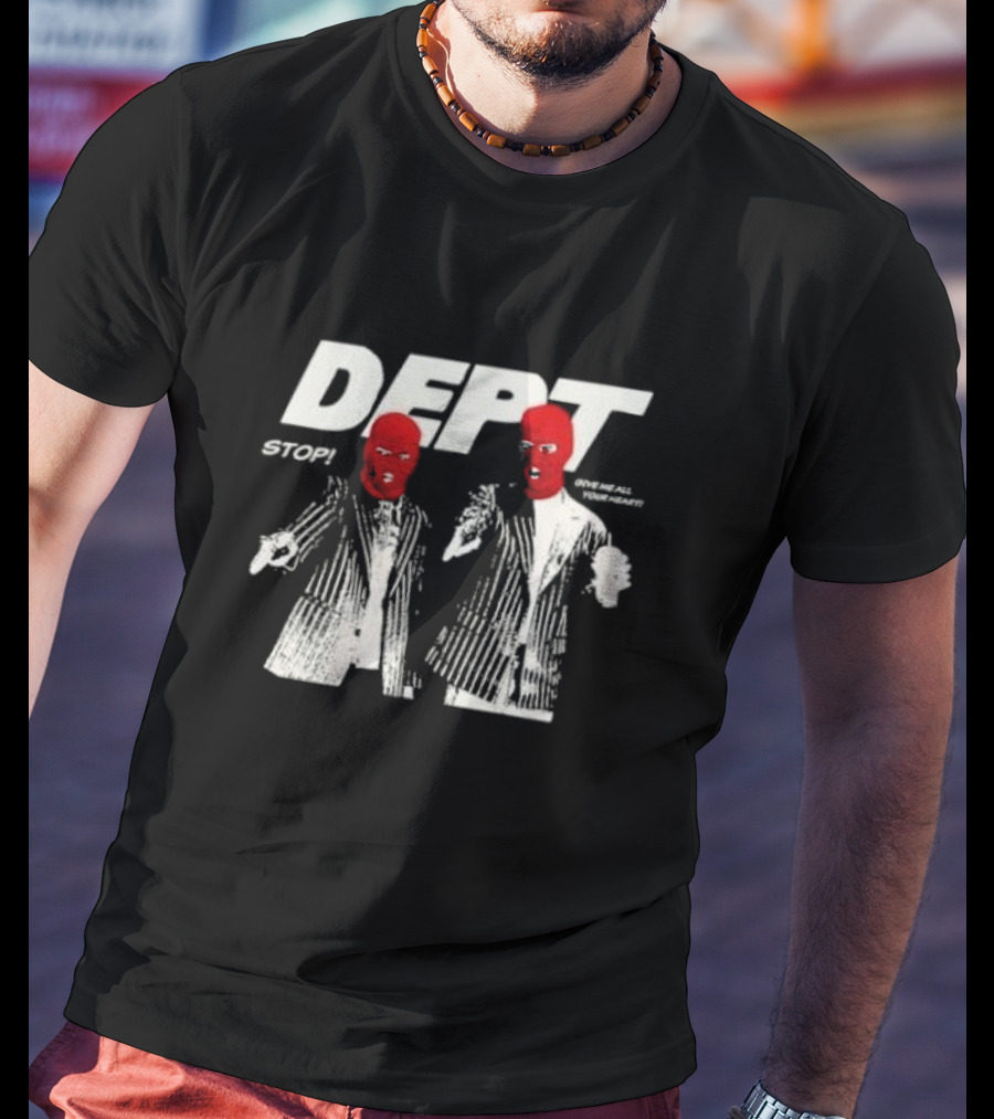 Dept Stop Give Me All Your Heart Red Mask Duo T-Shirt