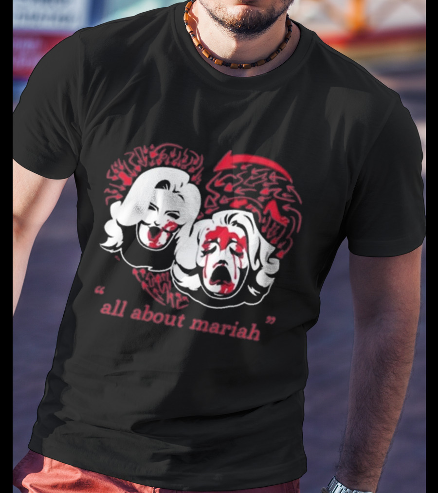 Mariahmayx All About Mariah Heart Faces Red Arrows T-Shirt