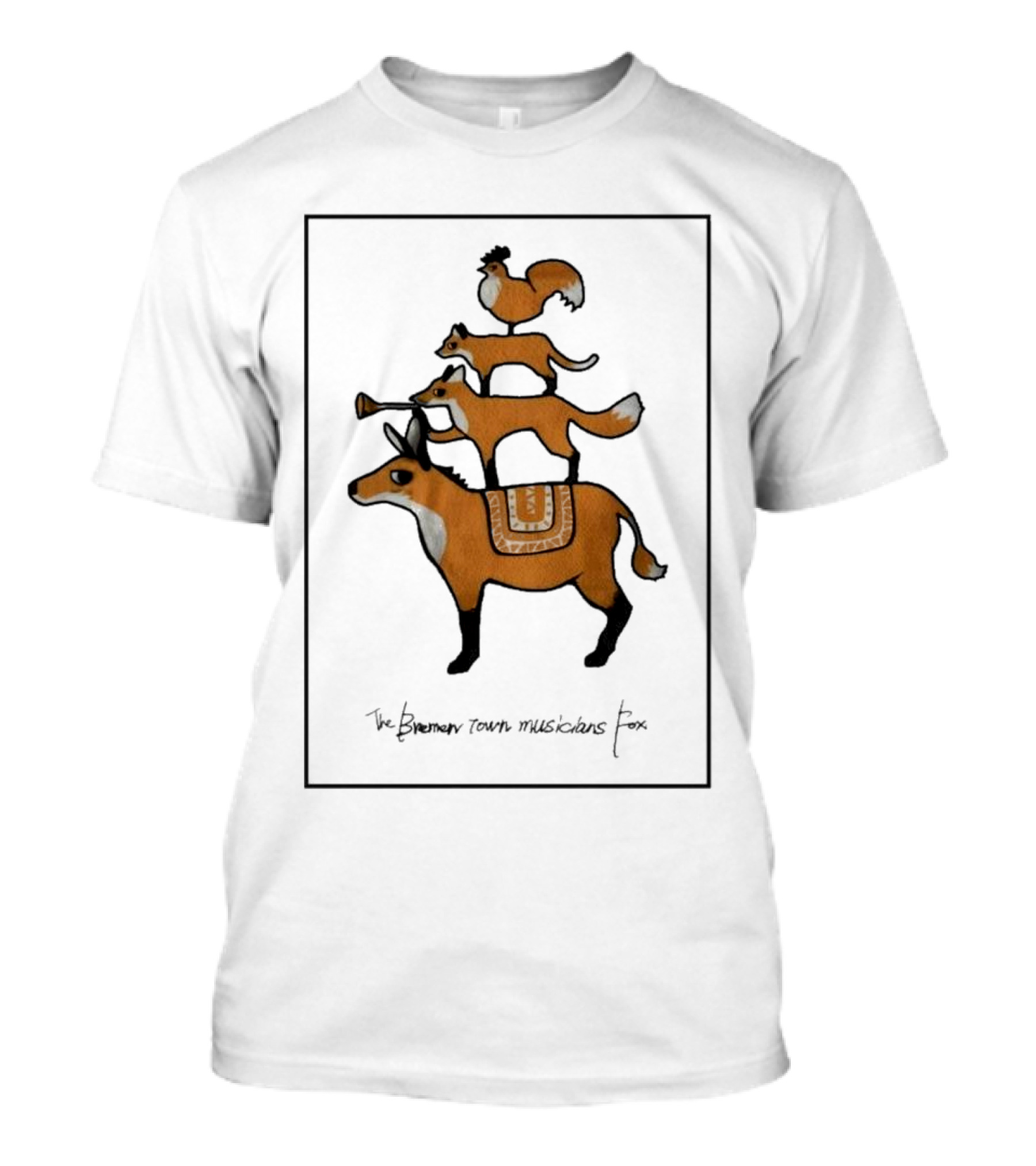 The Bremen Town Musicians Fox Stack T-Shirt