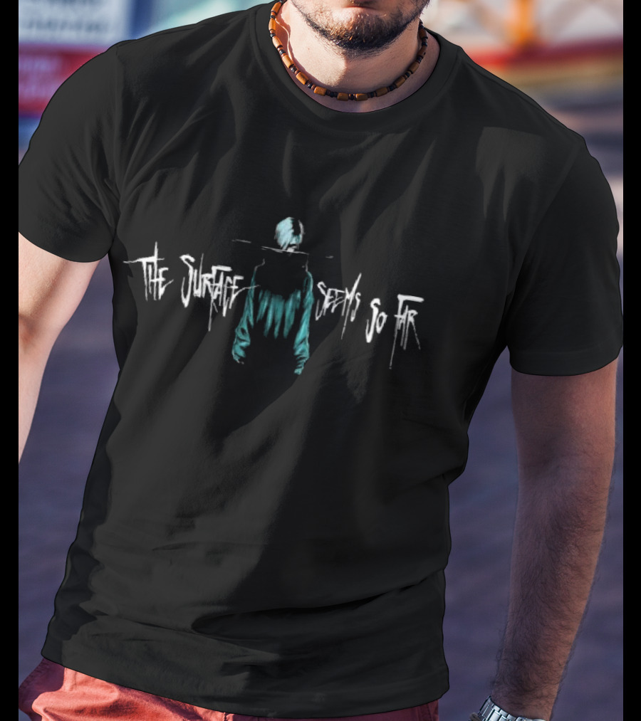 The Surface Seems So Far Floating Head Fantasy Recordings Mysterious Figure T-Shirt