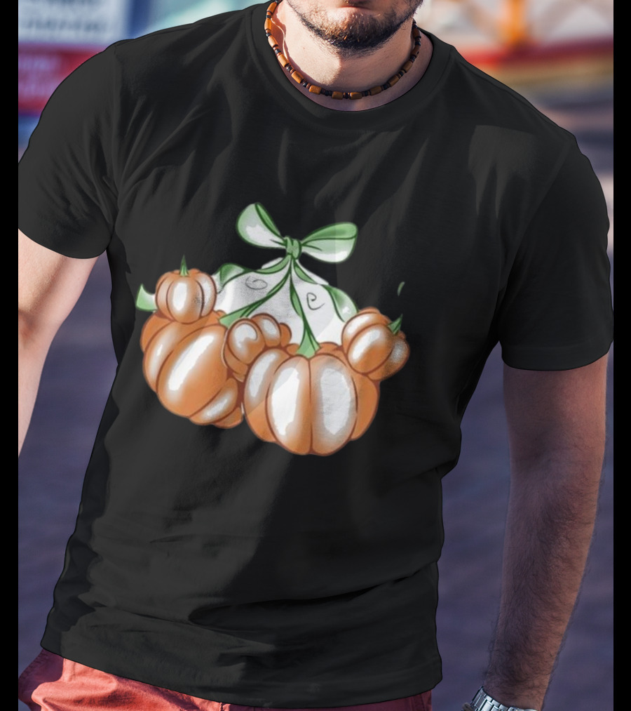 Ropedropthreads Pumpkin Bow Cluster T-Shirt