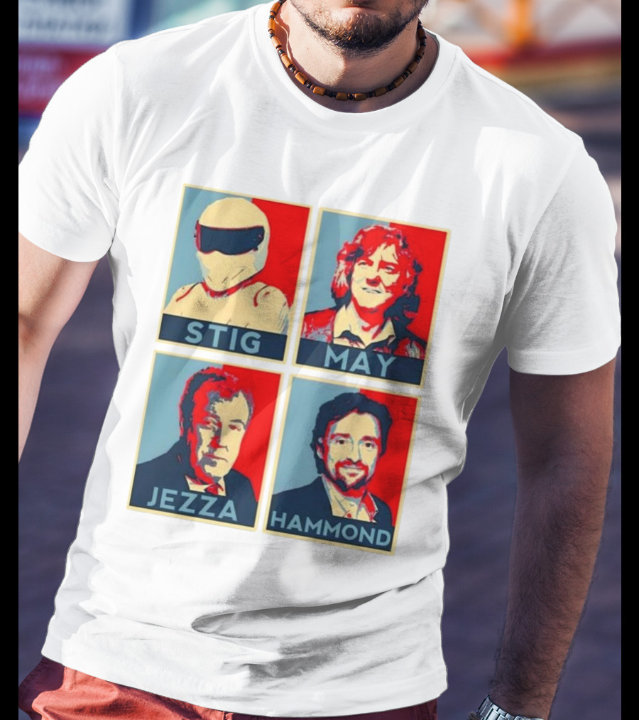 Stig May Jezza Hammond Top Gear Iconic Trio T-Shirt