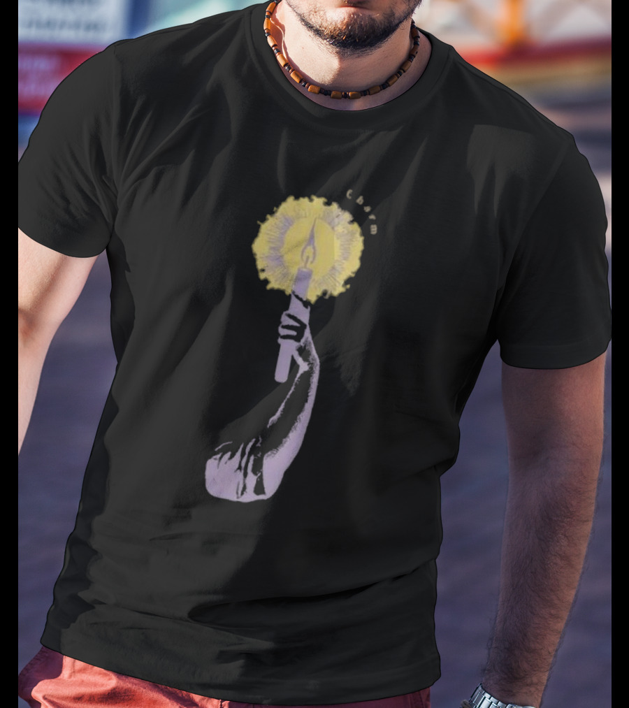 Clairo Charm Candle Hand Yellow Purple T-Shirt