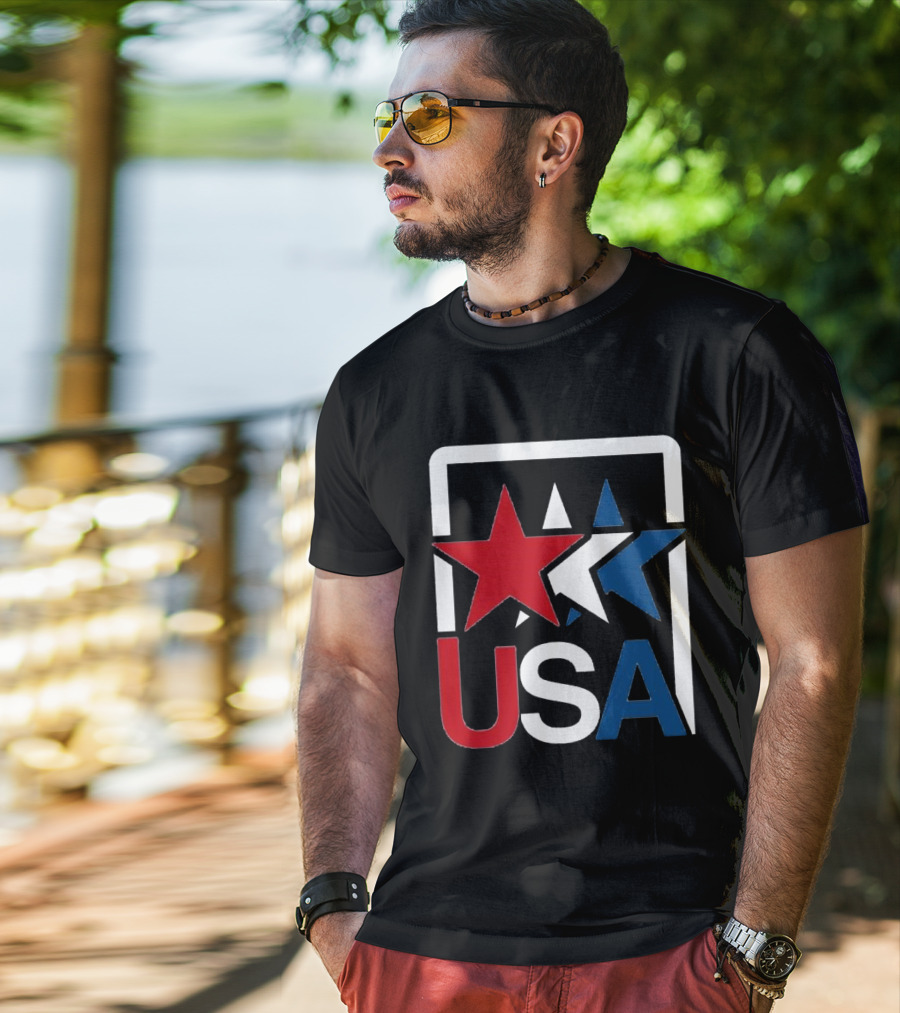 USA Stars In Motion Red White Blue T-Shirt