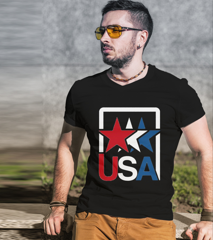 USA Stars In Motion Red White Blue T-Shirt