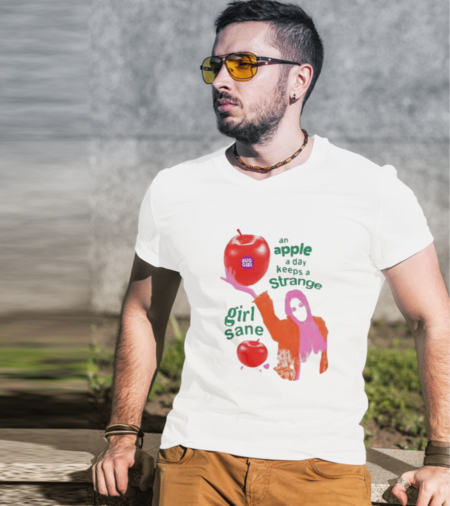 An Apple A Day Keeps A Strange Girl Sane Bug Girl T-Shirt