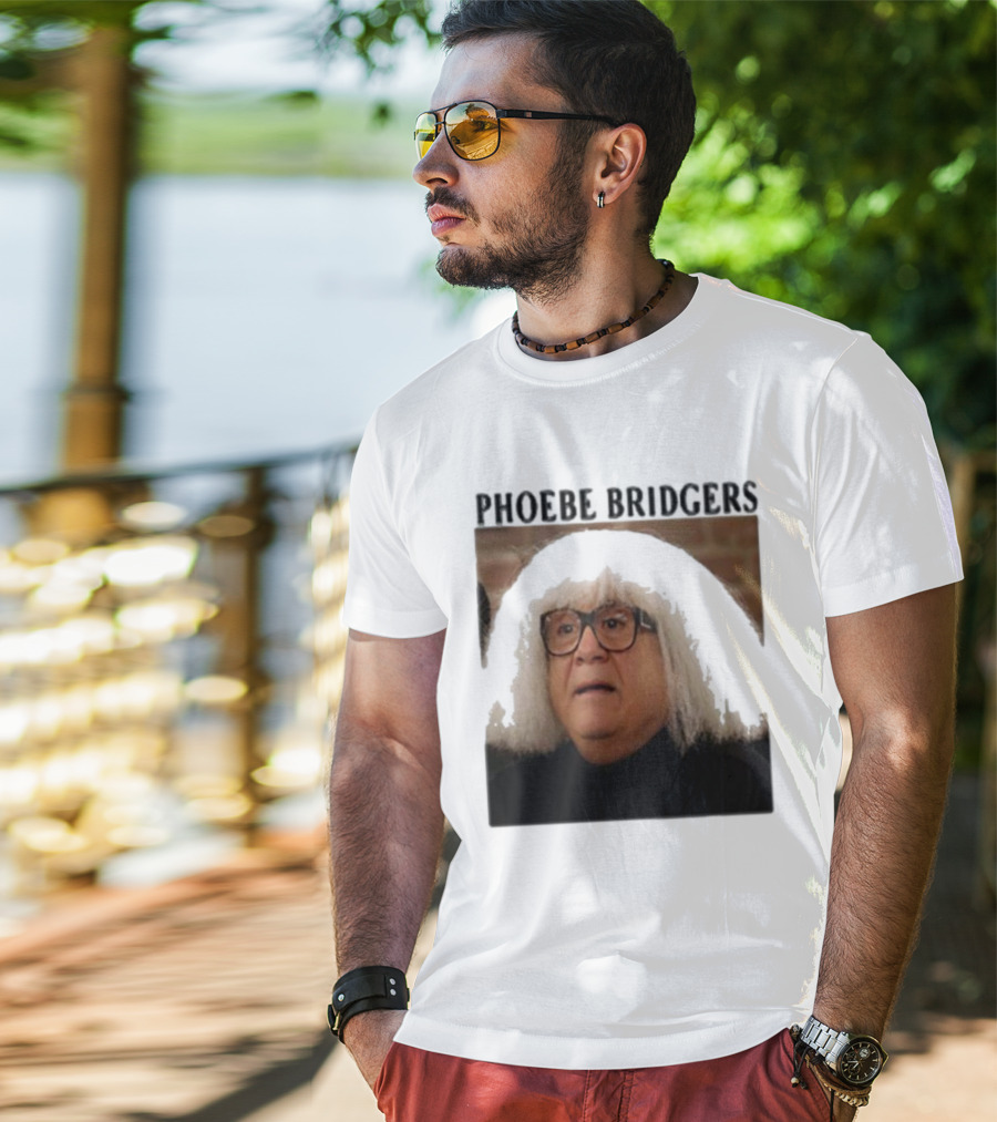 Phoebe Bridgers Meme Parody Featuring Iconic Character With Wig And Glasses T-Shirt