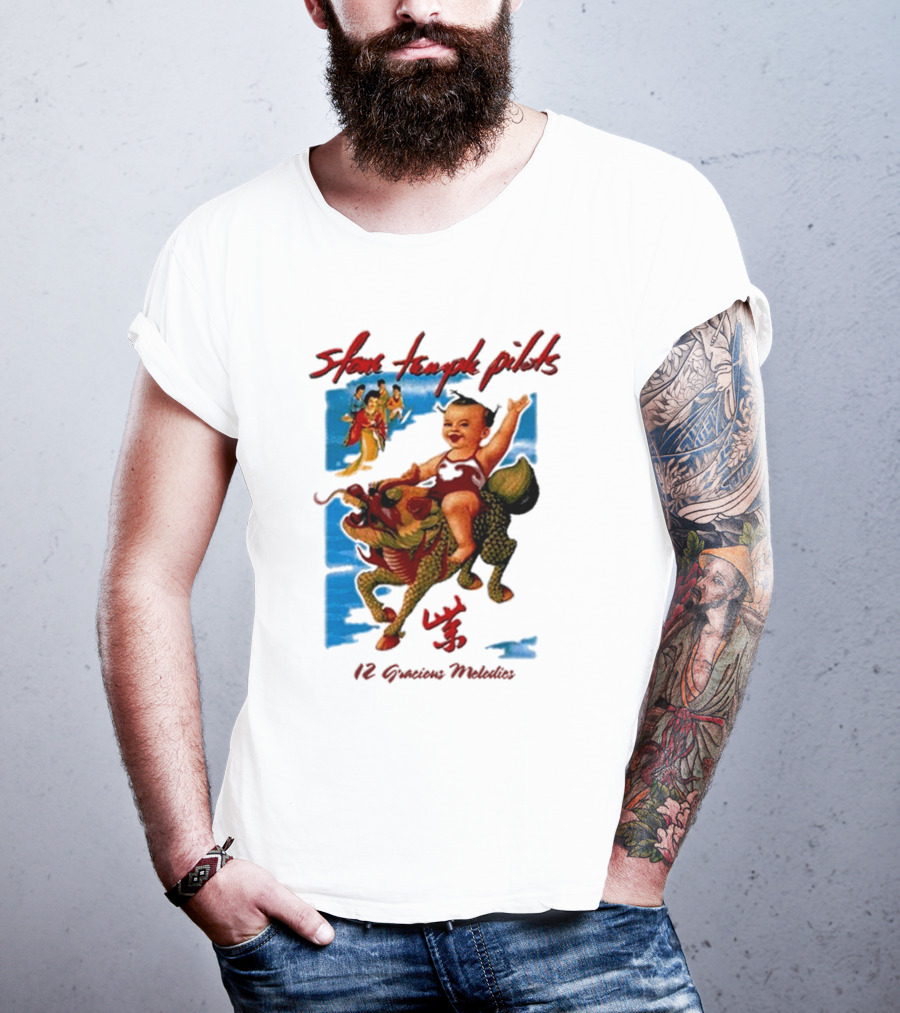 Stone Temple Pilots 12 Gracious Melodies Baby Riding Dragon T-Shirt