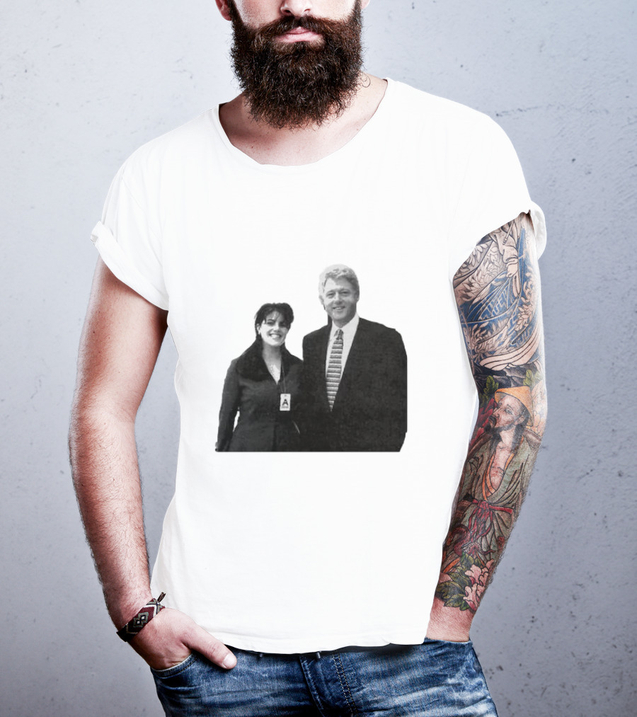 Bill Clinton Monica Lewinsky Black And White Iconic Photo T-Shirt
